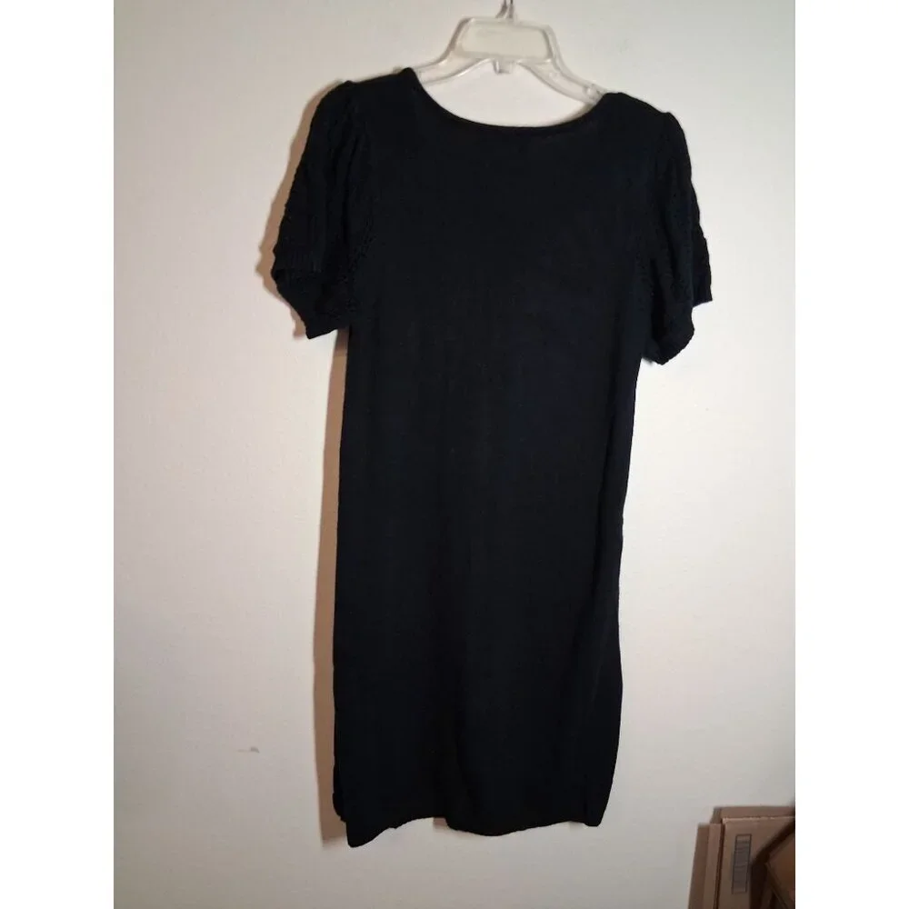 Mossimo Knit Sweater Dress Short Sleeve Business Casual Y2K Black Size Medium - Picture 3 of 7